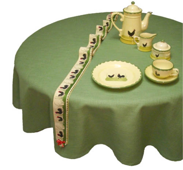 Tischdecke grün 170cm rund